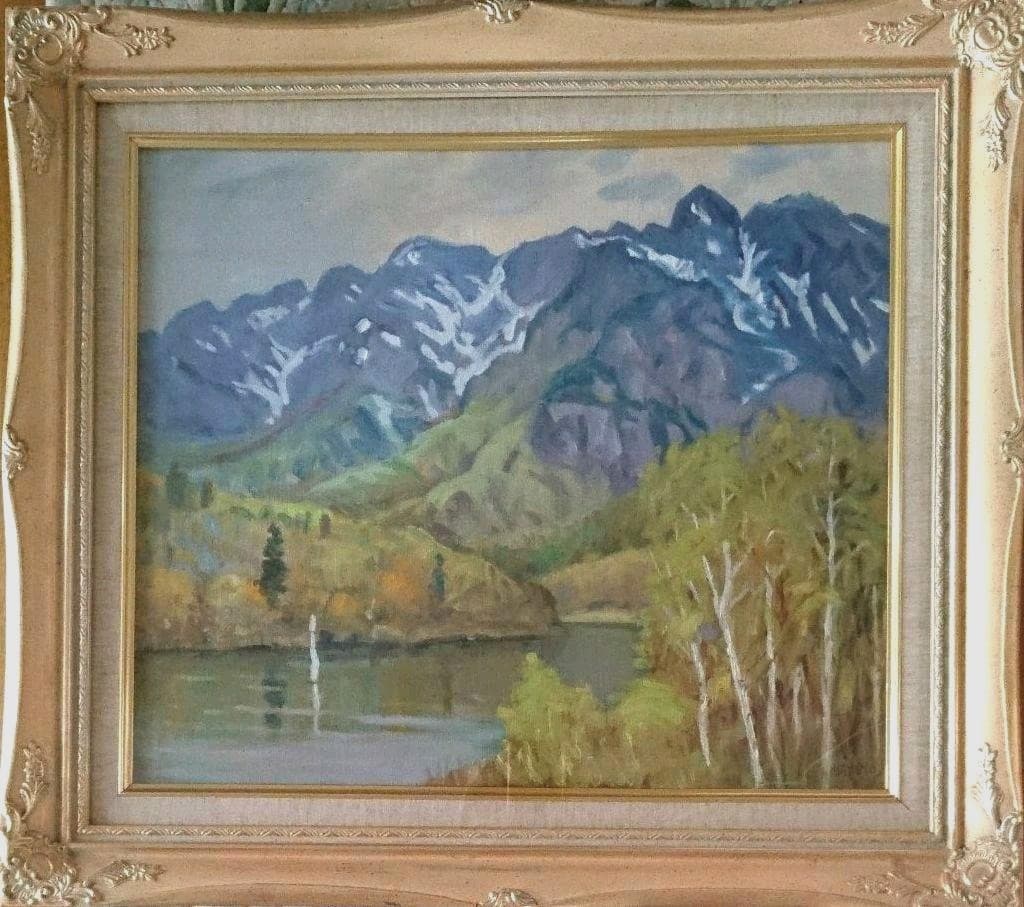 F10油絵 長野初夏風景