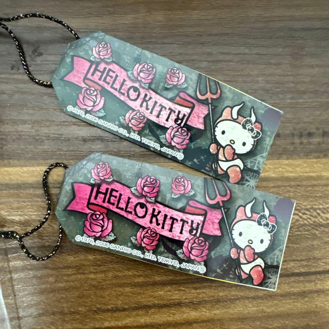 【未開封・送料無料】キティちゃん 根付け ストラップ 2006年 デビルKT2点