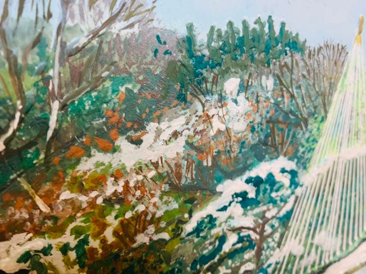 造形画 漆喰画 額付き 送料込