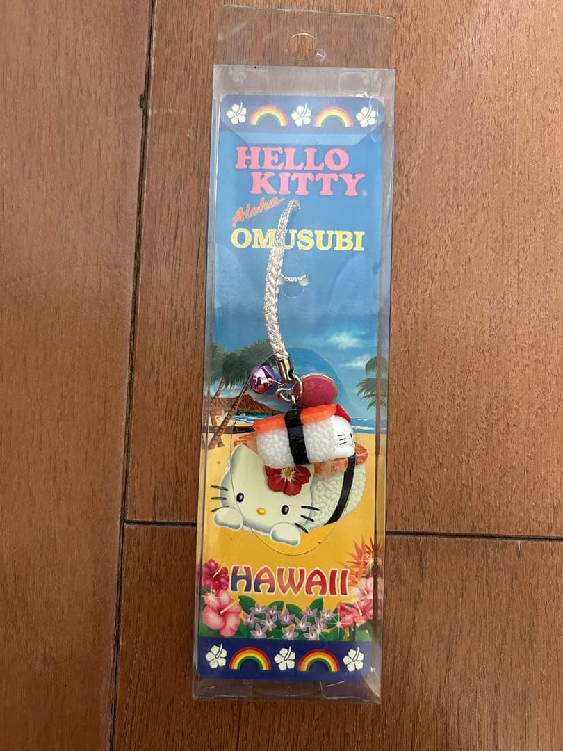 激レア　2006年　ご当地キティ ハワイ限定 スパムおむすび 根付け ストラップ