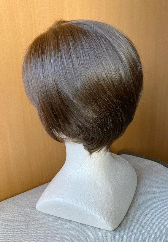 Marnie　JO 人毛MIX　総手植え　レディショート　ダークブラウン