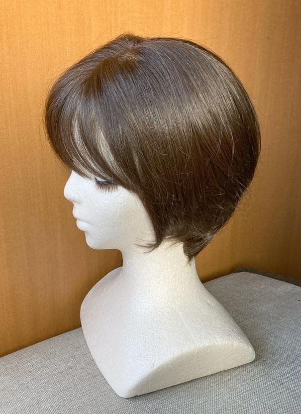 Marnie　JO 人毛MIX　総手植え　レディショート　ダークブラウン