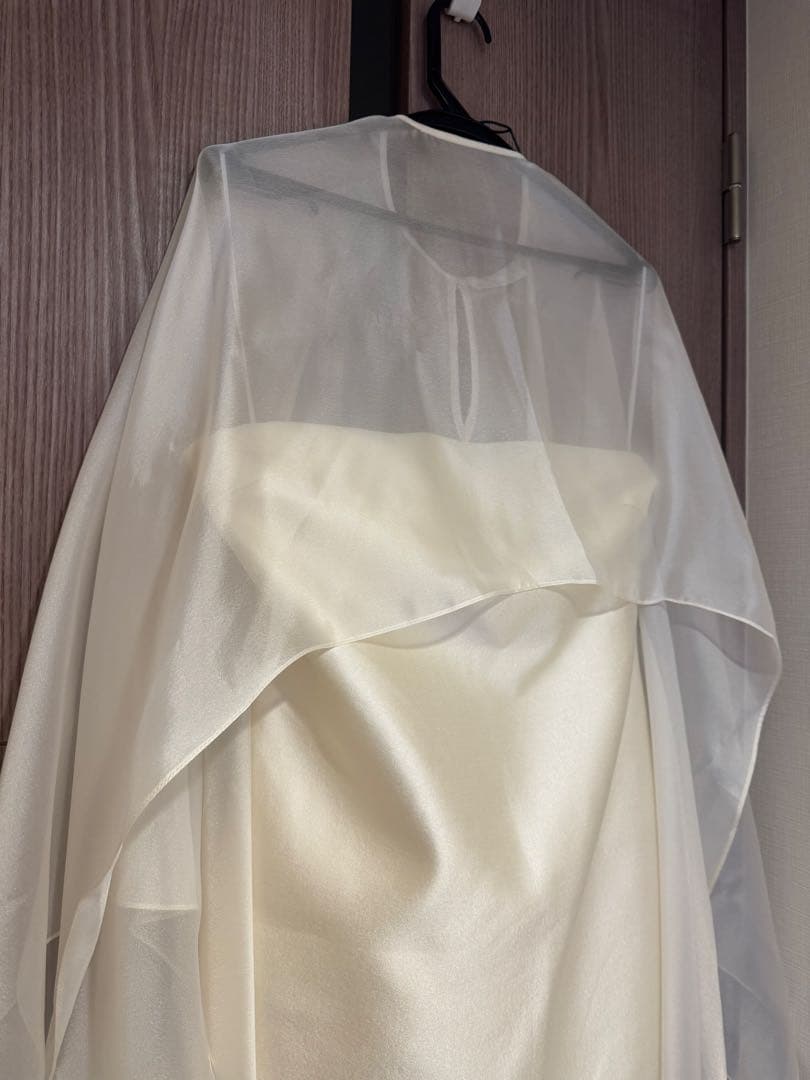 HUONG アイボリーシフォンロングドレス