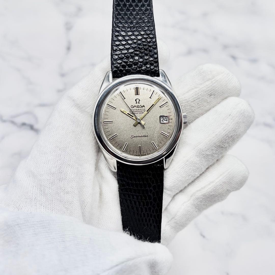 【美品／良稼働】オメガ シーマスター クロノメーター 自動巻き サンドブラスト