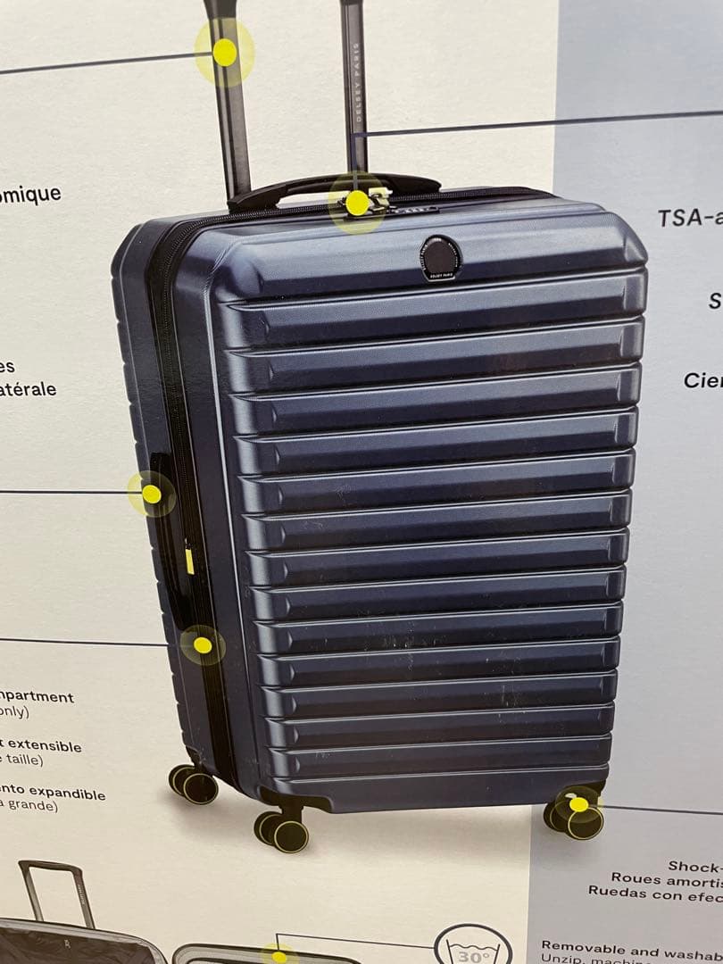 未使用 2個 セット ★ コストコ DELSEY スーツケース ブルー
