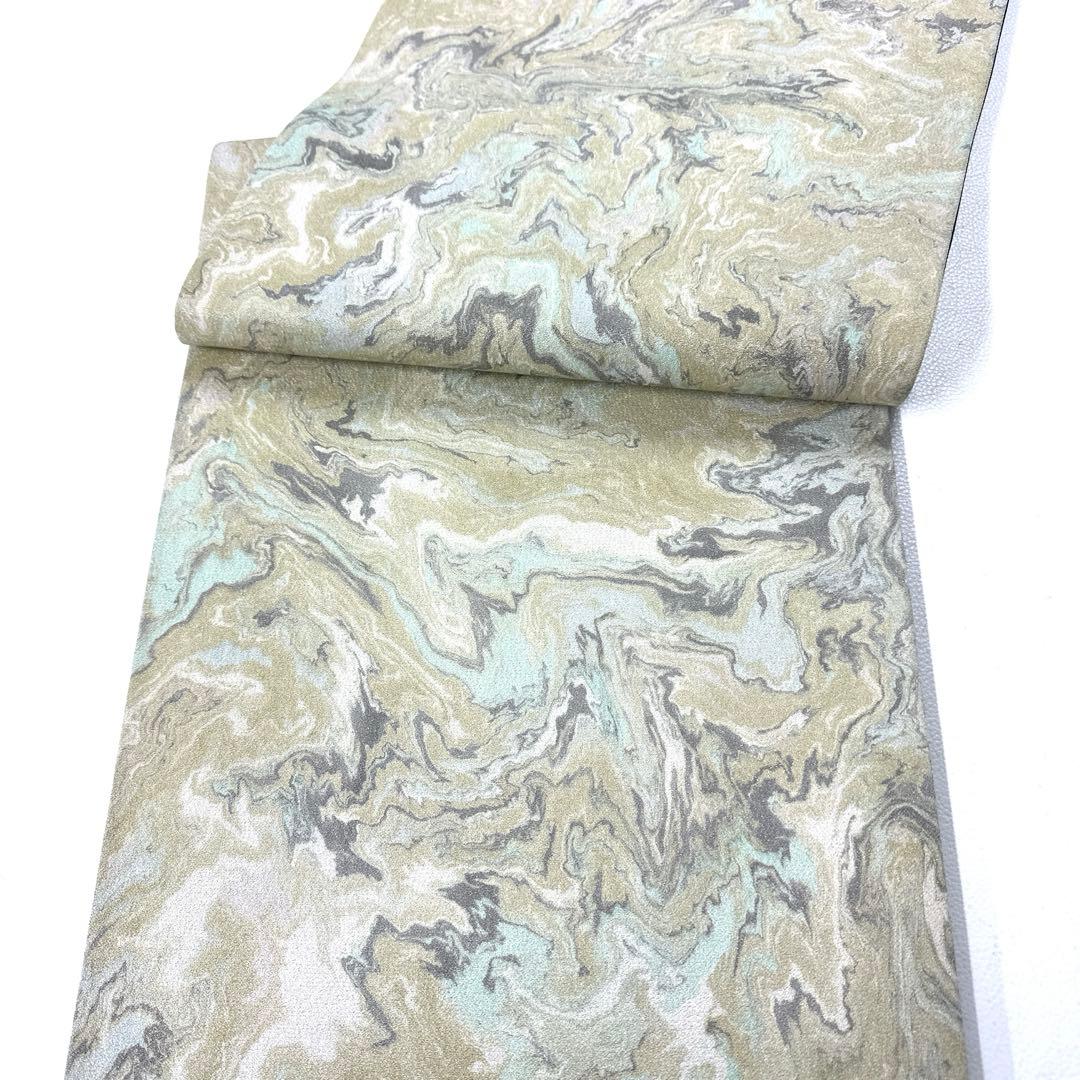 専用帯4755 ●高級 正絹 全通 袋帯 墨流し