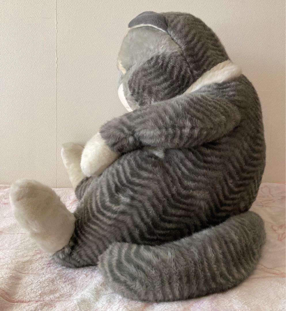 ぬいぐるみ ジョリーマンマ特大 オリエンタルトーイ 眠り猫 グレー