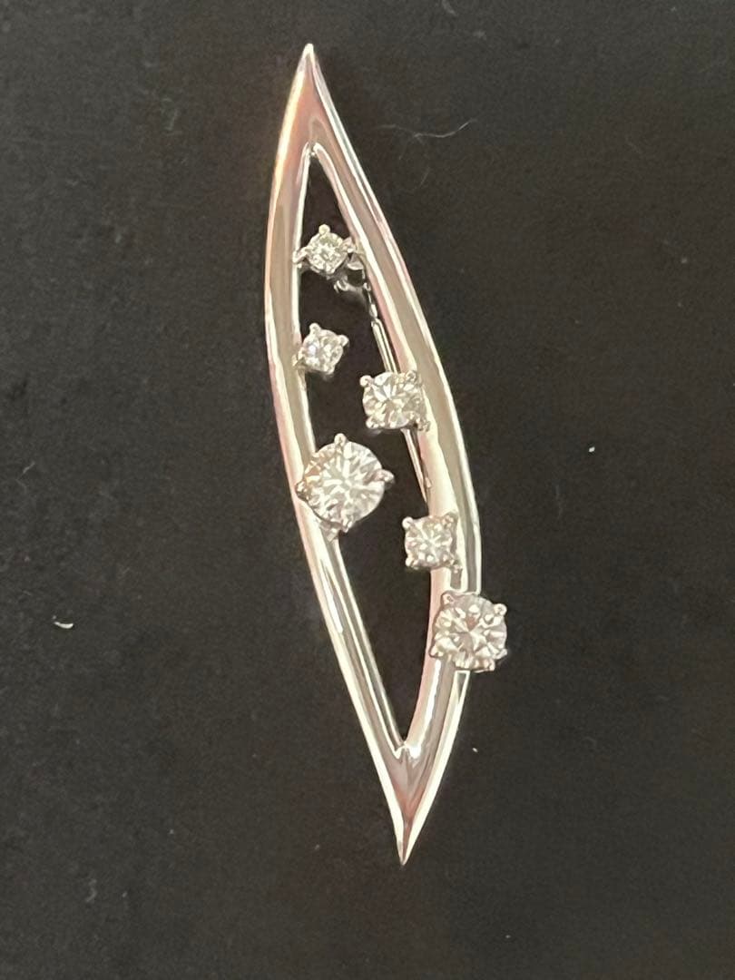 タサキ　田崎　ダイヤ　ペンダント　ブローチ　ネックレス　K18 WG