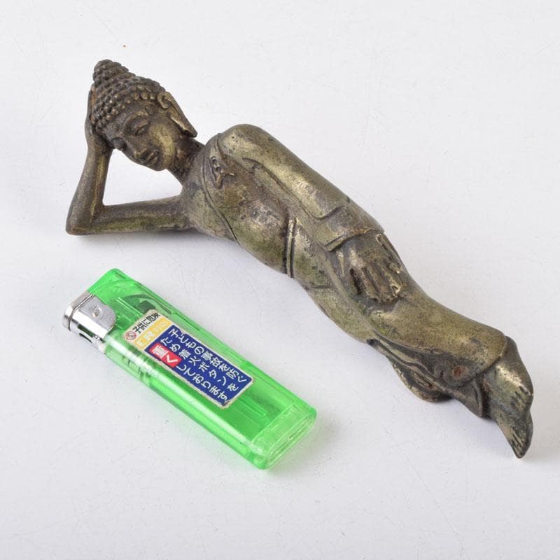 仏教美術　古銅　涅槃像　寝釈迦像　仏像　置物　N　8702
