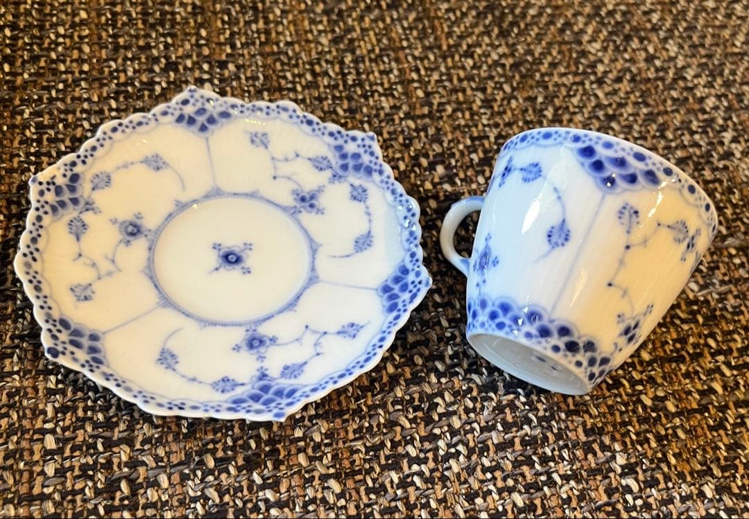 アンティーク19世紀/ロイヤルコペンハーゲン/デミタスカップ＆ソーサー