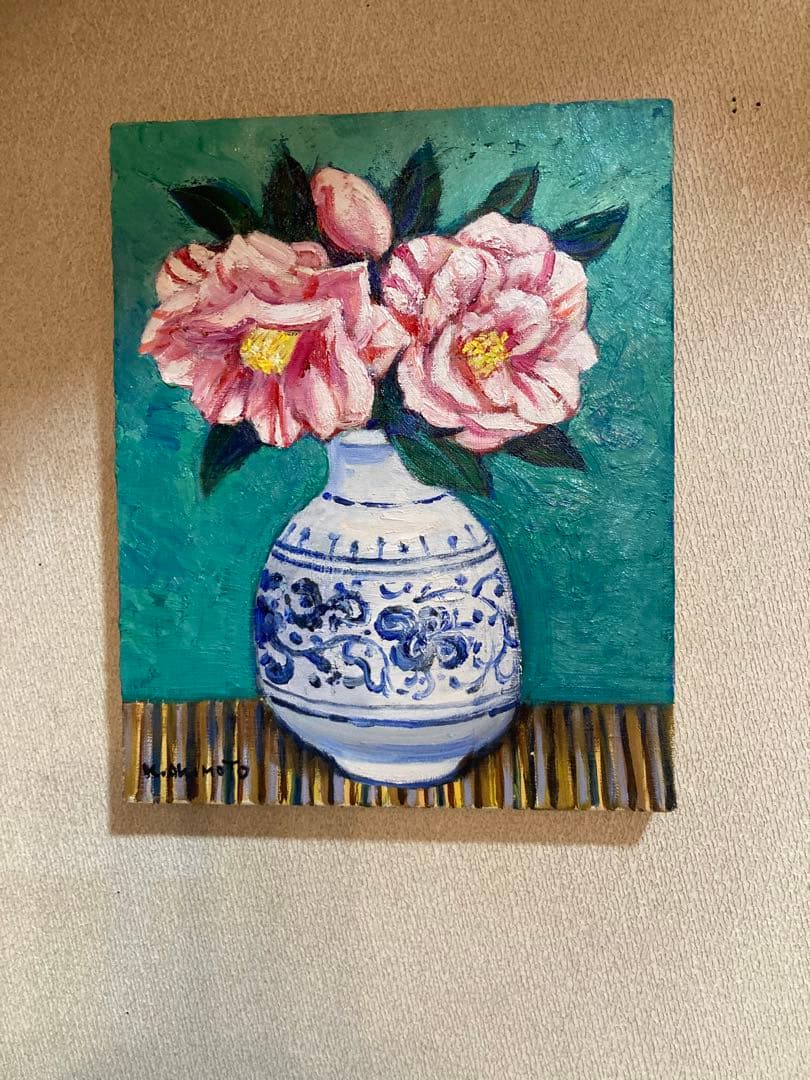 【3万円内で楽しむ本物の絵画③】「椿」秋元清弘　F３号