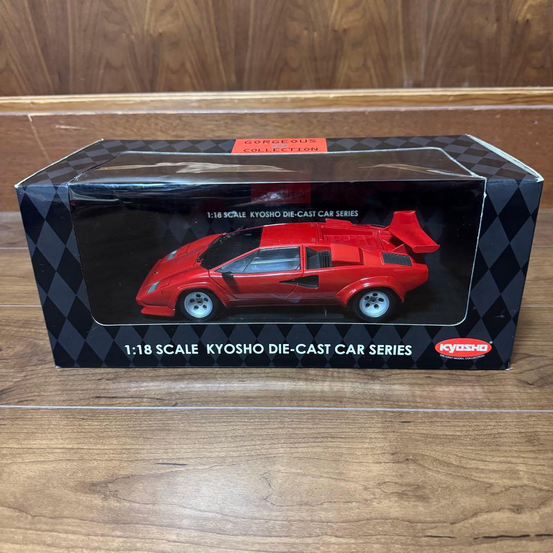 絶版未展示品 京商 1/18 ランボルギーニ カウンタック LP500 レッド