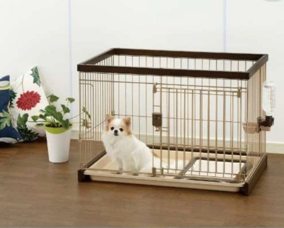 木製お掃除簡単サークル９０－６０ ダークブラウンケージ・小屋（犬用）