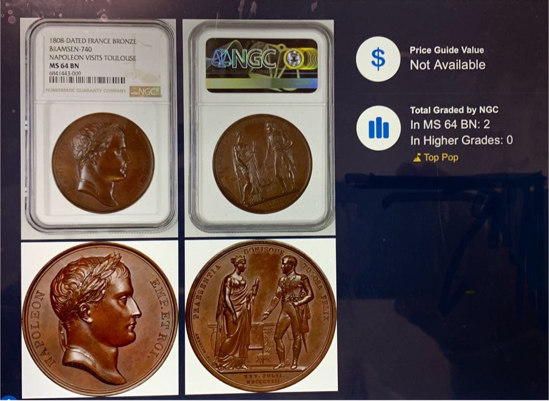 NGC TOP POP‼️ナポレオン 1806年 ブロンズメダル