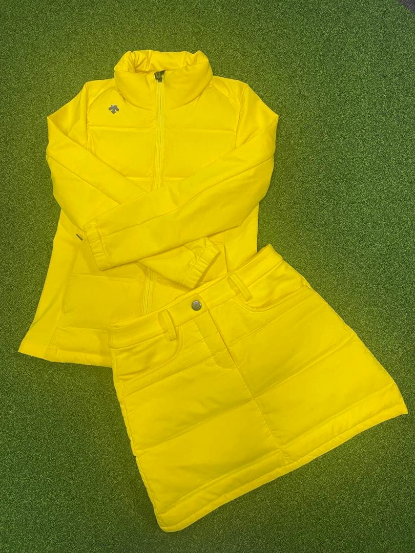 デサントゴルフ　ダウンジャケット　ダウンスカート　セットアップ　防寒　上下セット