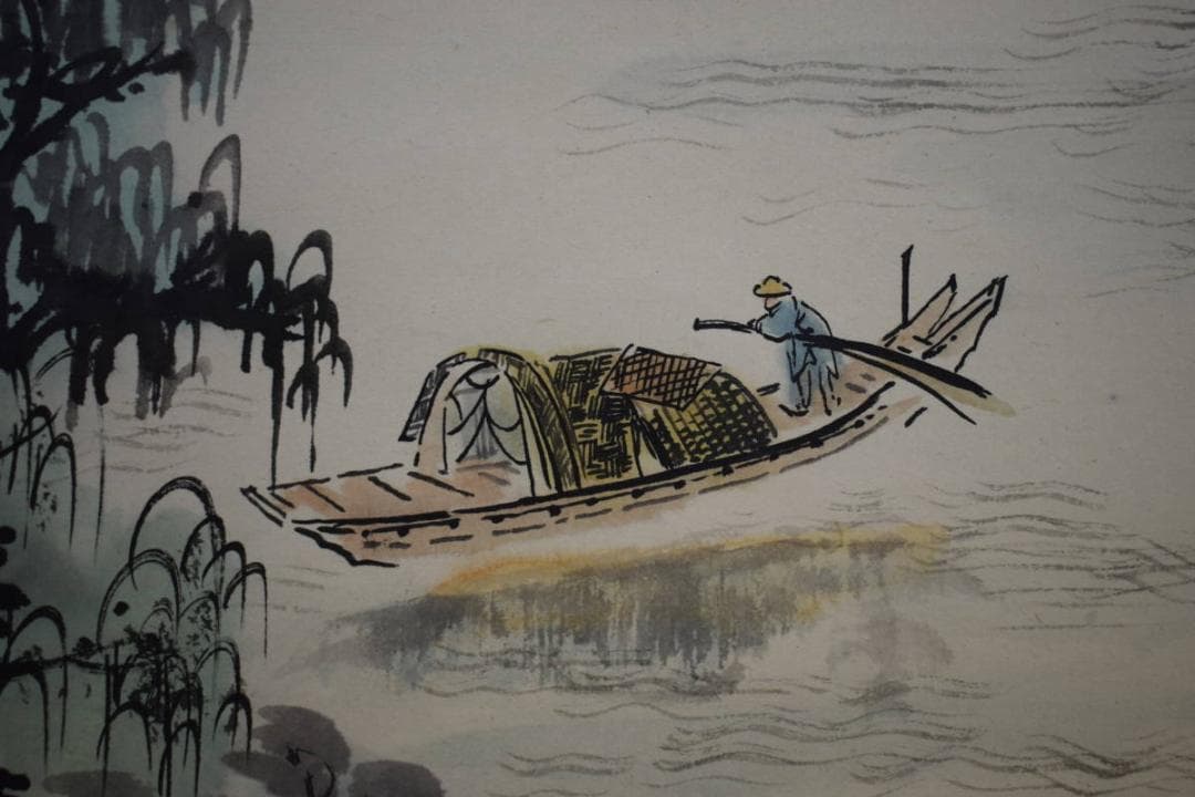 不詳/作者不詳/古寒山寺図/大幅/布袋屋掛軸HF-705