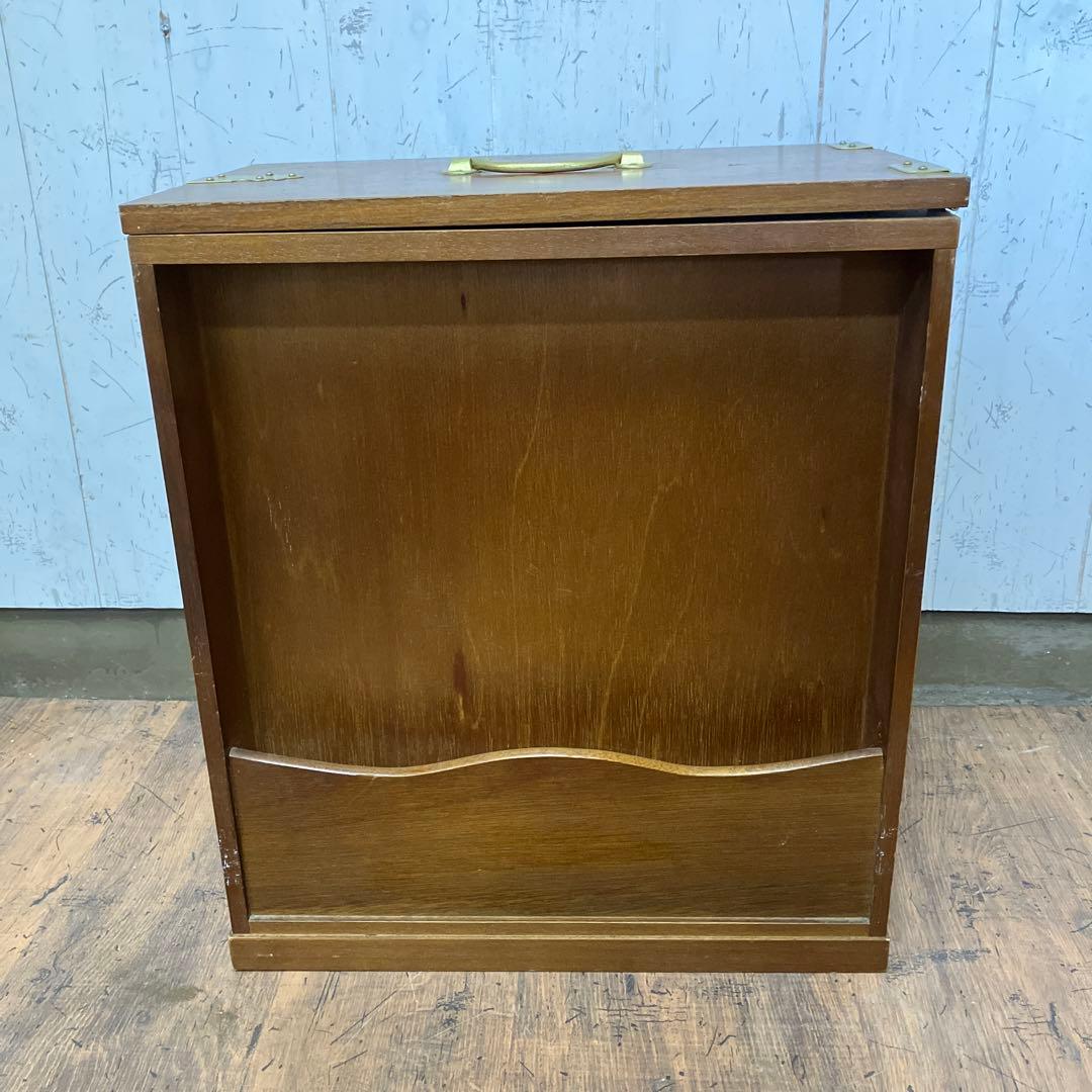 A-4 昭和レトロ ドロップリーフ式 テーブル 折りたたみ式 木製 収納棚