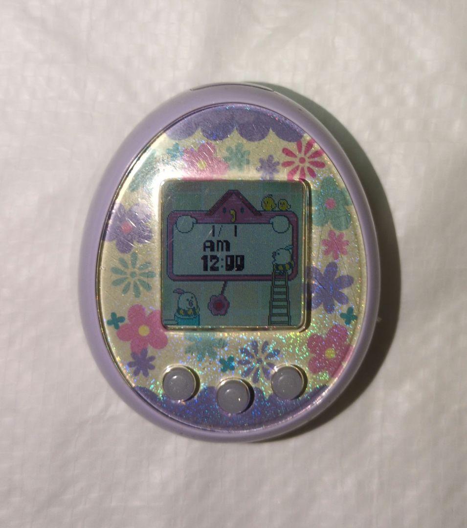 たまごっちみーつ　パステル　ラベンダー 花柄　パープル