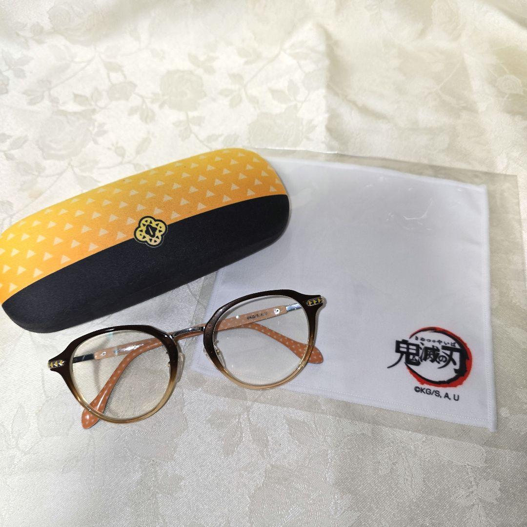 鬼滅の刃　善逸モデル　眼鏡 　ミニタオル付き