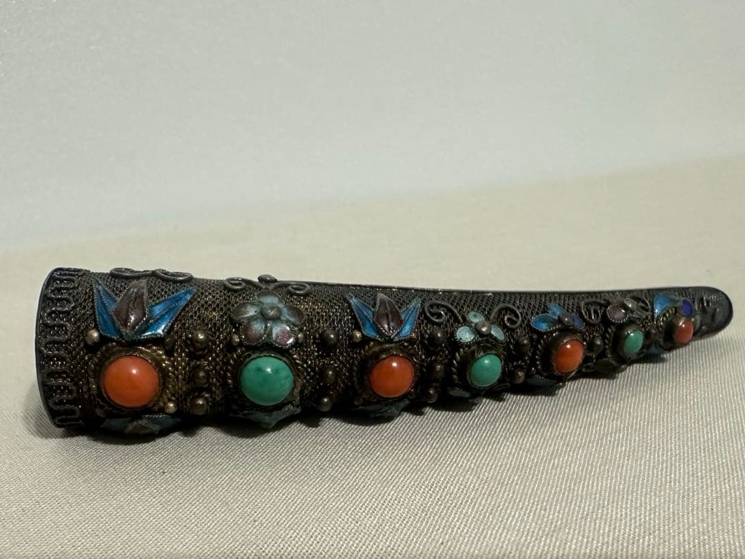 sk ヴィンテージ　アンティーク　ブローチ　中国七宝