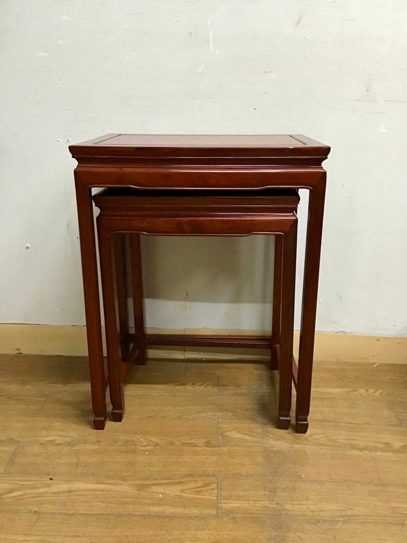 管293☆中国民芸家具☆花梨☆ネストテーブル