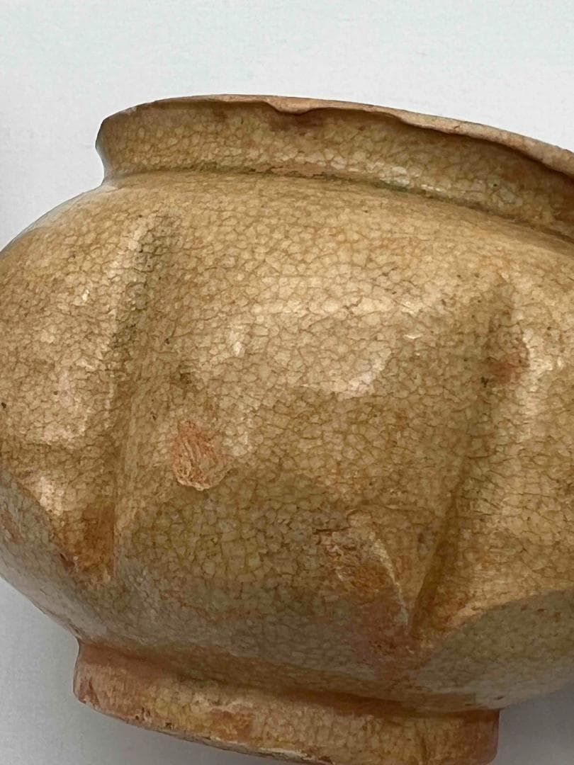 宋時代　白磁 青白磁瓜棱壺二個　茶入れ　煎茶道具　唐物(C-59)