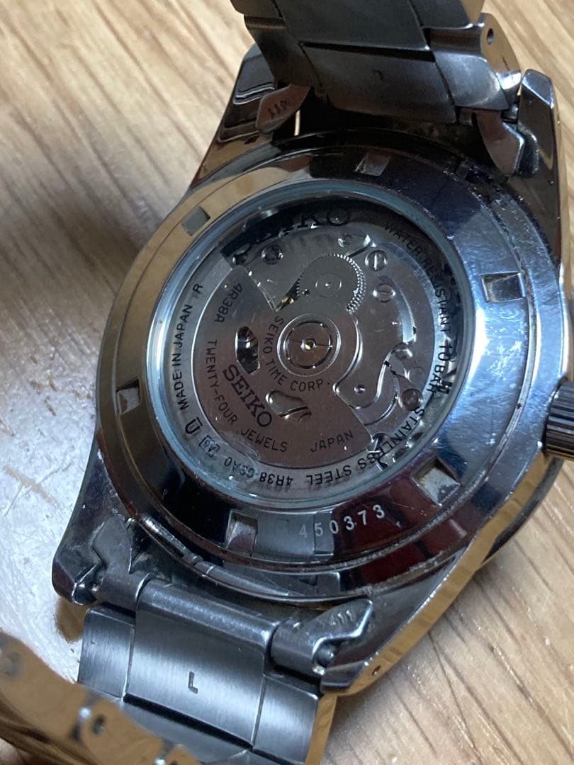 SEIKO SCVE051 自動巻き 時計 ネイビー