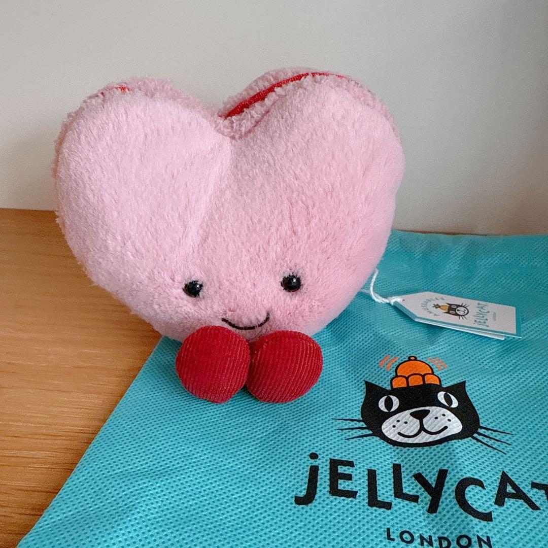 ジェリーキャット　ハートマカロンぬいぐるみ ピンク　デザート　バレンタイン　新品