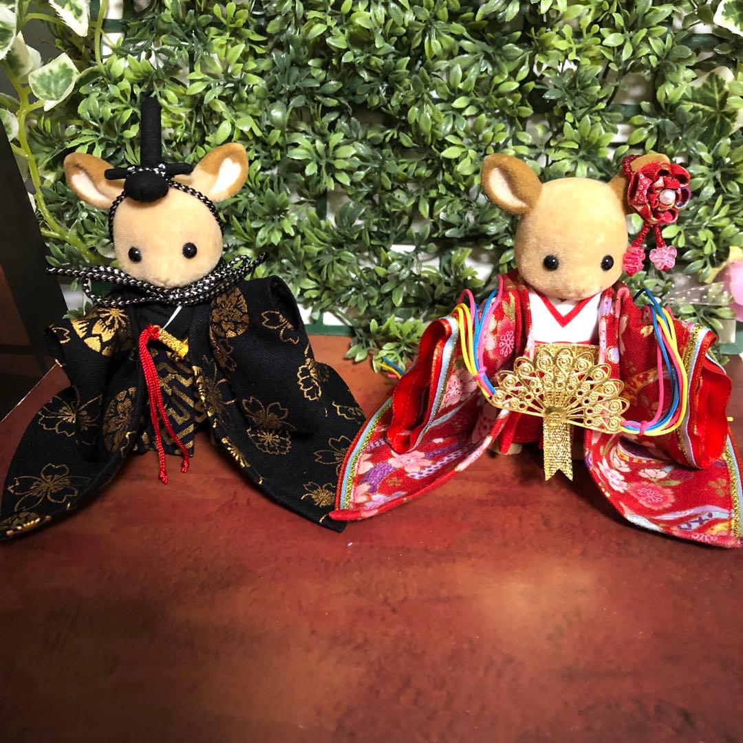 サテツ　ひな祭り着物　シルバニア ハンドメイド