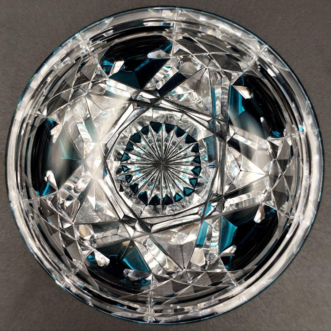 超希少品☆黒川昭男 江戸切子 棗 蓋物 茶道具 （切子、江戸切子、薩摩切子）