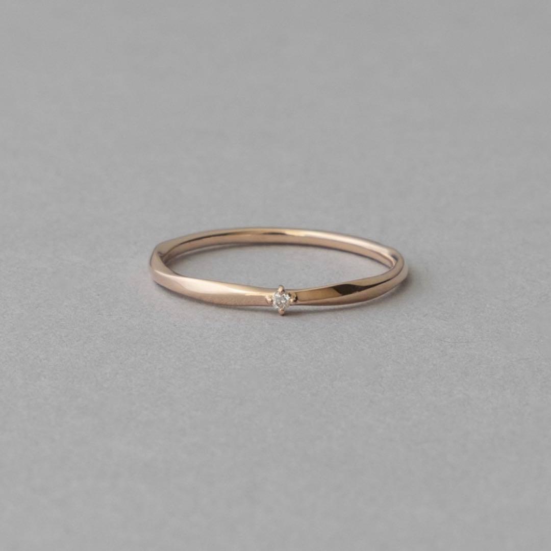 【限定値下】ete レイヤード　K10YG ダイヤモンド リング #9