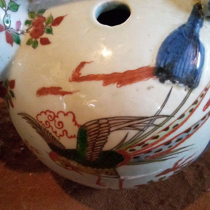 中国陶磁器　万歴赤絵　水注