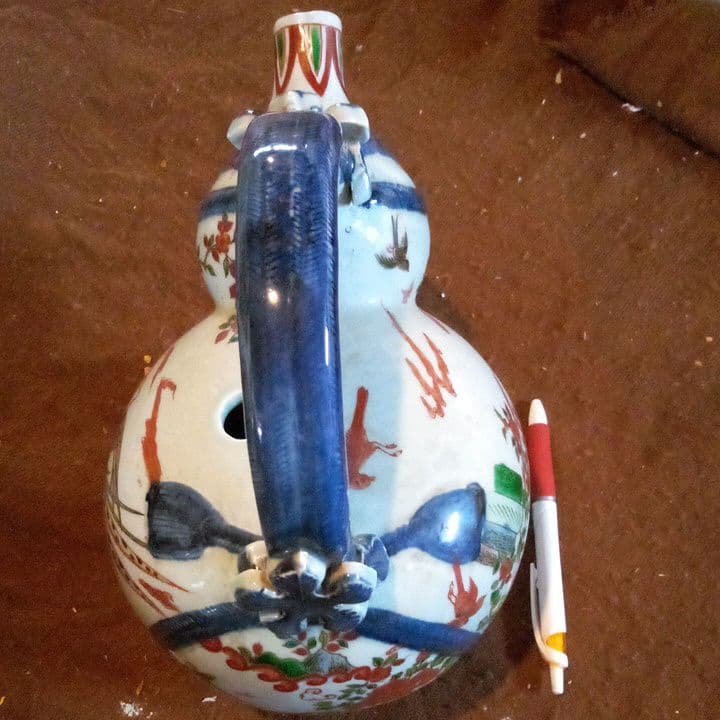 中国陶磁器　万歴赤絵　水注