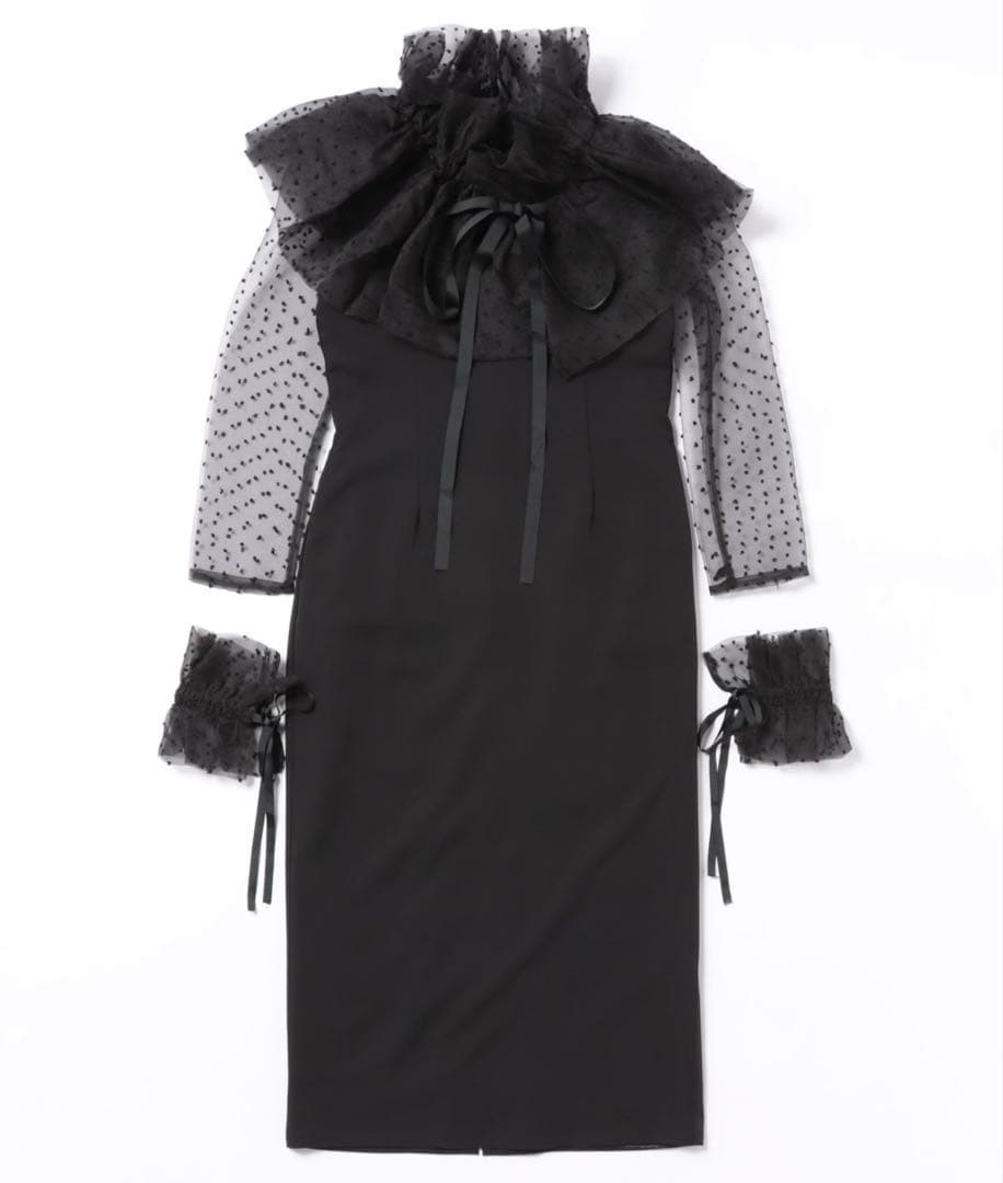 【しき】マルチウェイ チュールフリル付き パーティー オケージョンドレス