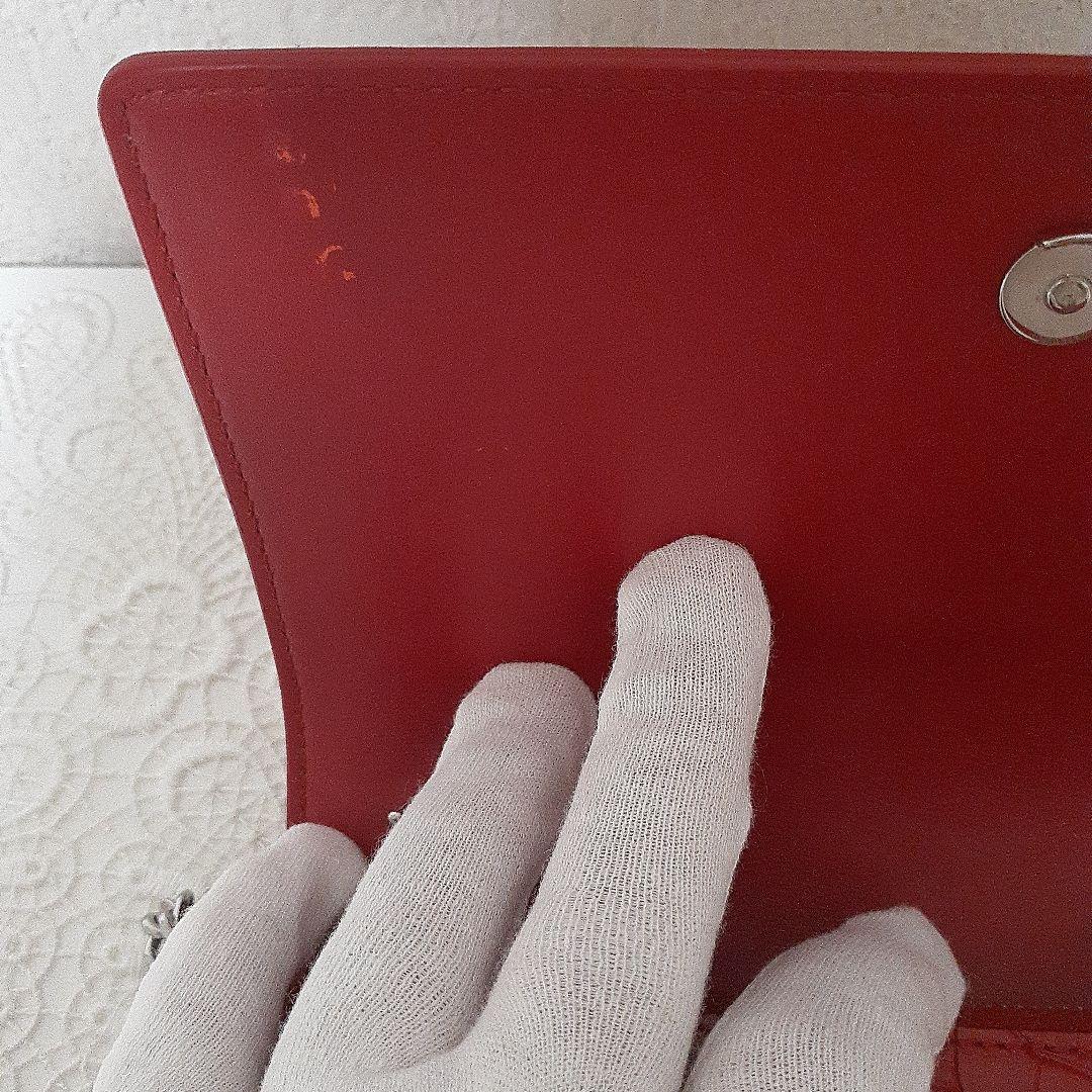 YSL サンローラン 赤 ショルダーバッグ クロコダイル