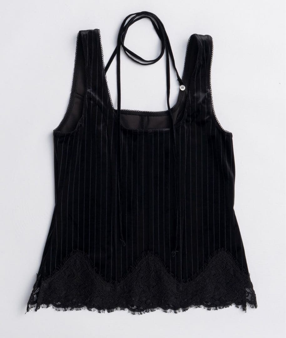 【MAISON SPECIAL】 Hem Lace Velvet TankTop