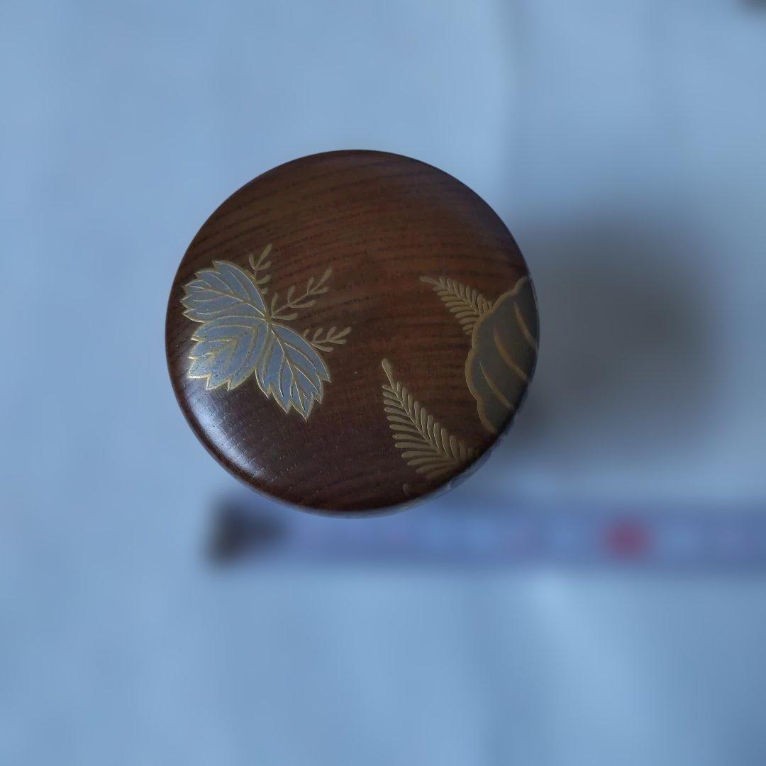 欅棗 中棗 塗師 林哲山 作 『 踊桐蒔絵 』棗 蒔絵 共箱 茶道具 美品 です
