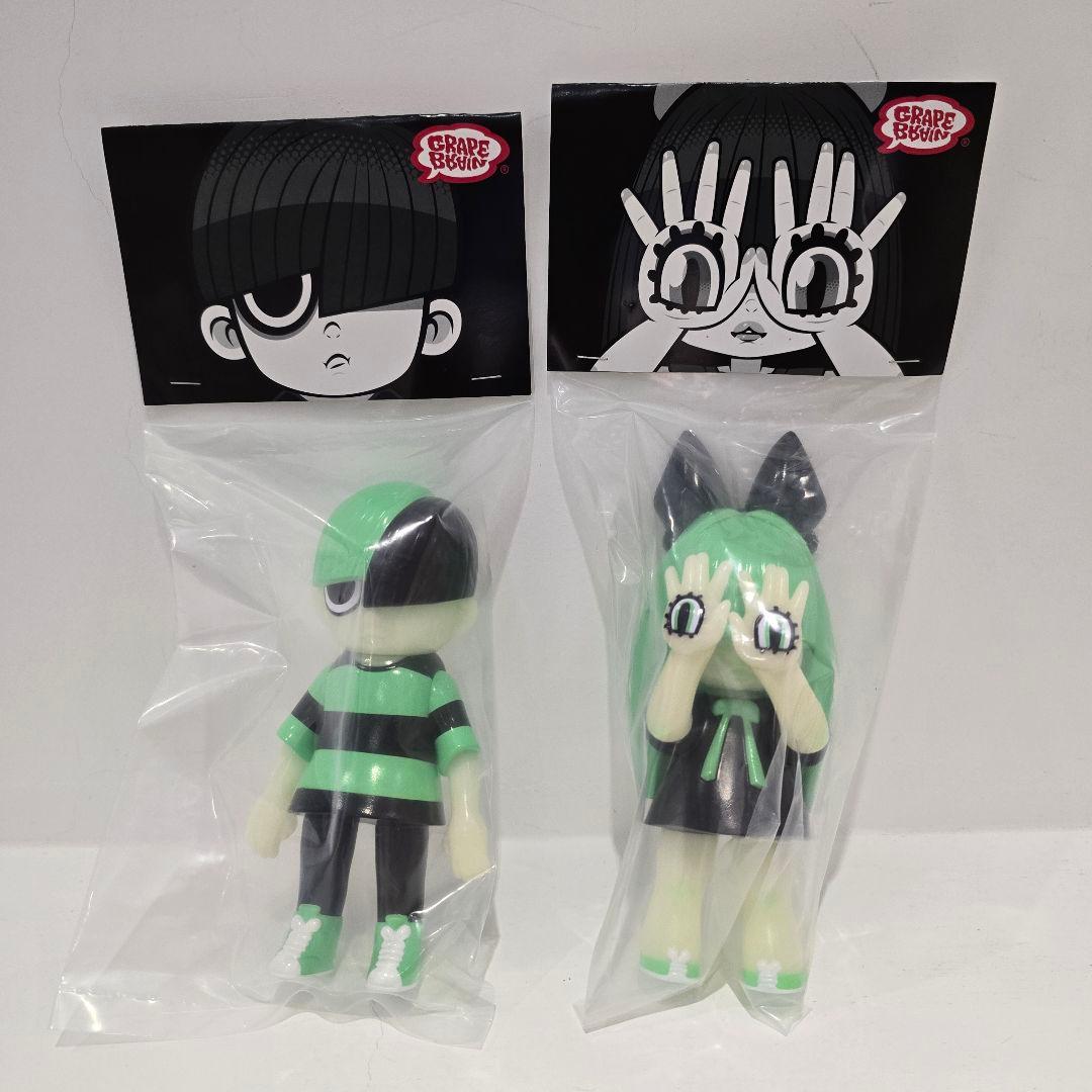 GRAPE BRAIN 台湾限定 にぎるちゃん のりくん ソフビフィギュア 蓄光
