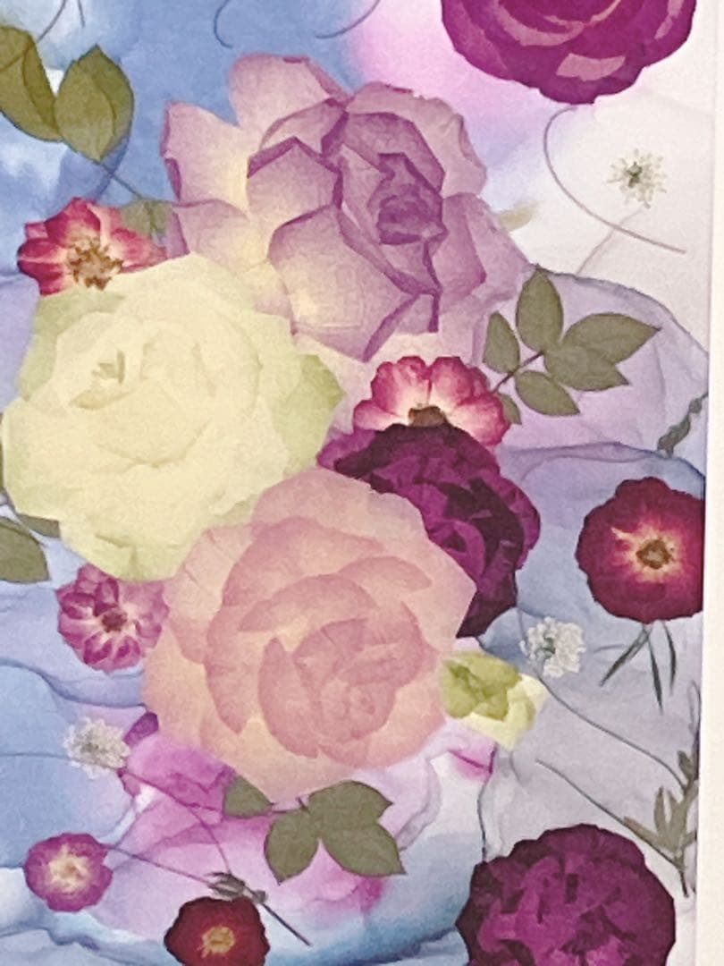 【お値引き価格】訳あり押し花アート額【タテ54cm×ヨコ45cm】　華麗な薔薇
