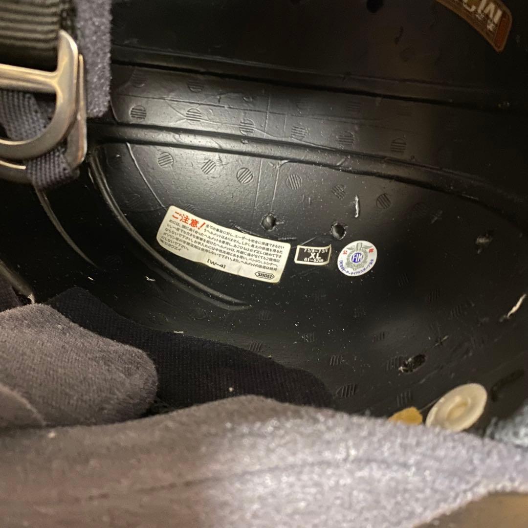 美品✨ SHOEI フルフェイスヘルメット ブラックW-4 XLサイズ 専用袋付