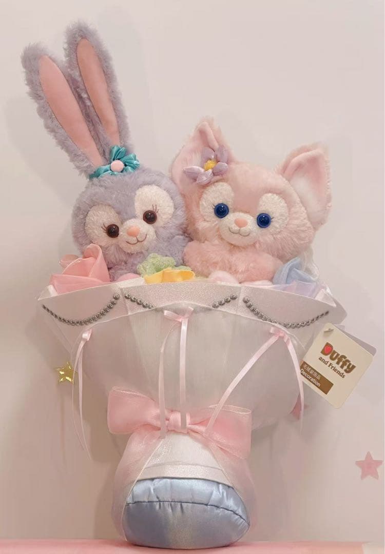 【お顔厳選】新作　上海ディズニー　花束リーズ　リーナベル&ステラルーぬいぐるみ