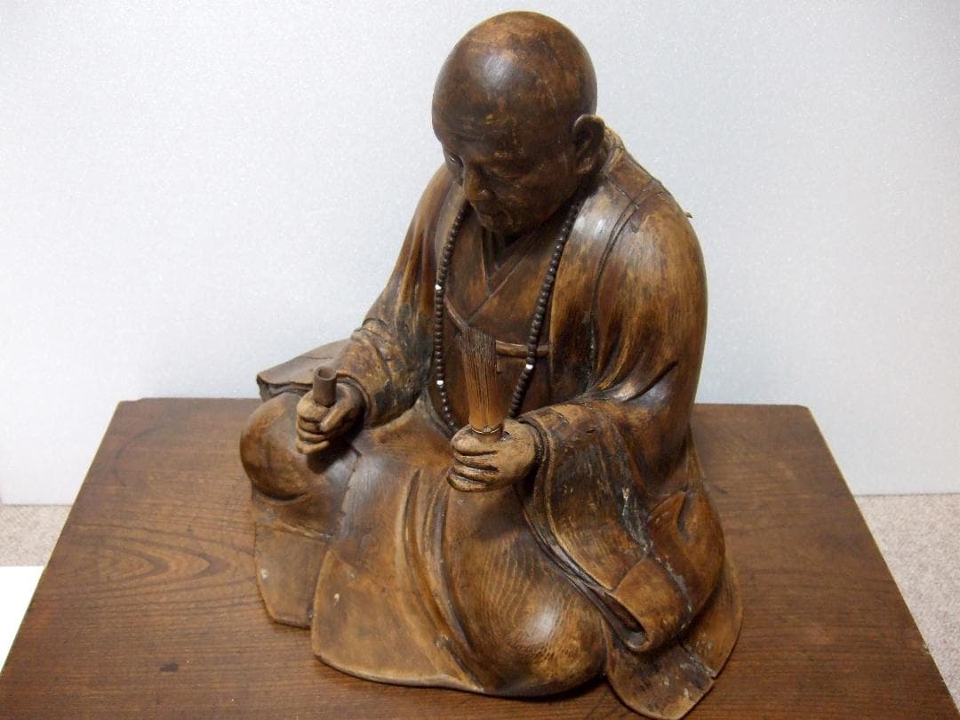 時代物 木造 玉眼 座像 仏像 寄木 仏教美術 木彫り