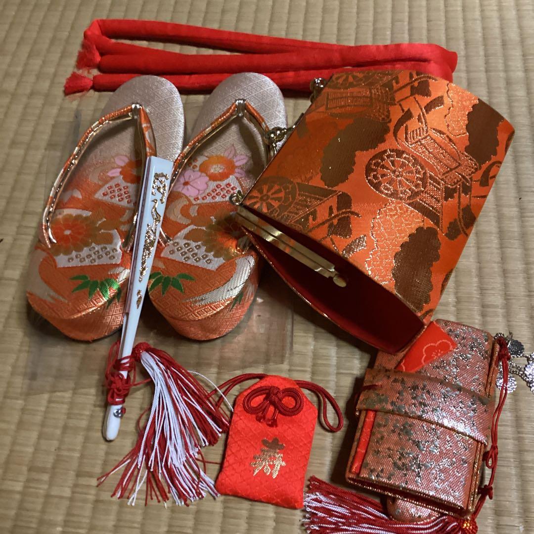 七五三七歳用のフルセット　帯幅18センチ　草履21、5センチ