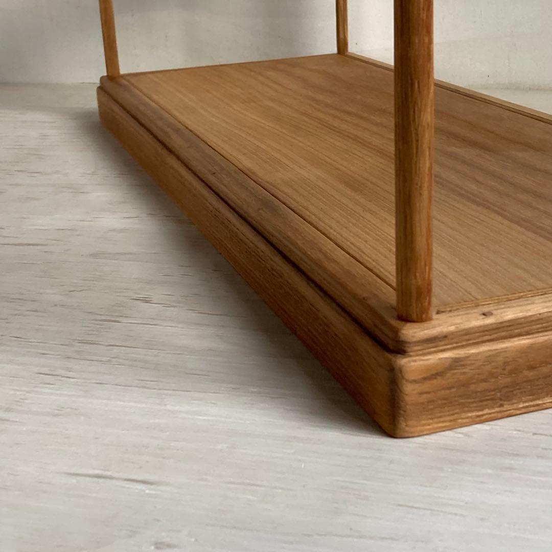 古い木製ガラスケース 横長 ショーケース オープンタイプ