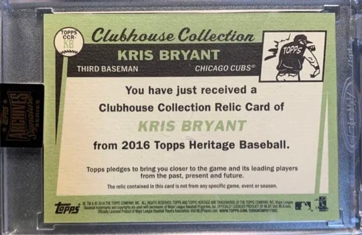 1of1 toppsarchivessignature2022クリスブライアント