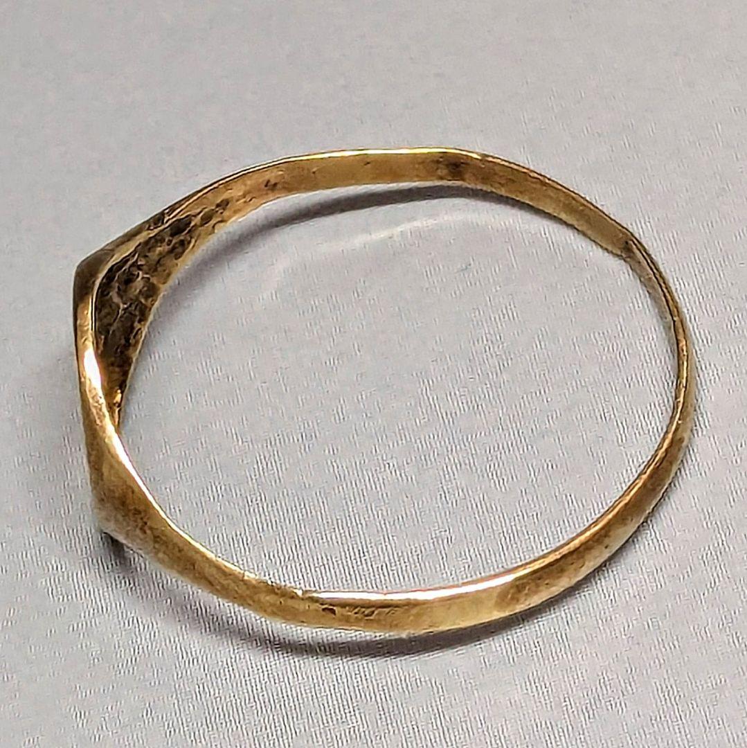 【Vintage】シグネットリング 印台９金 Gold ゴールド 英国製17号