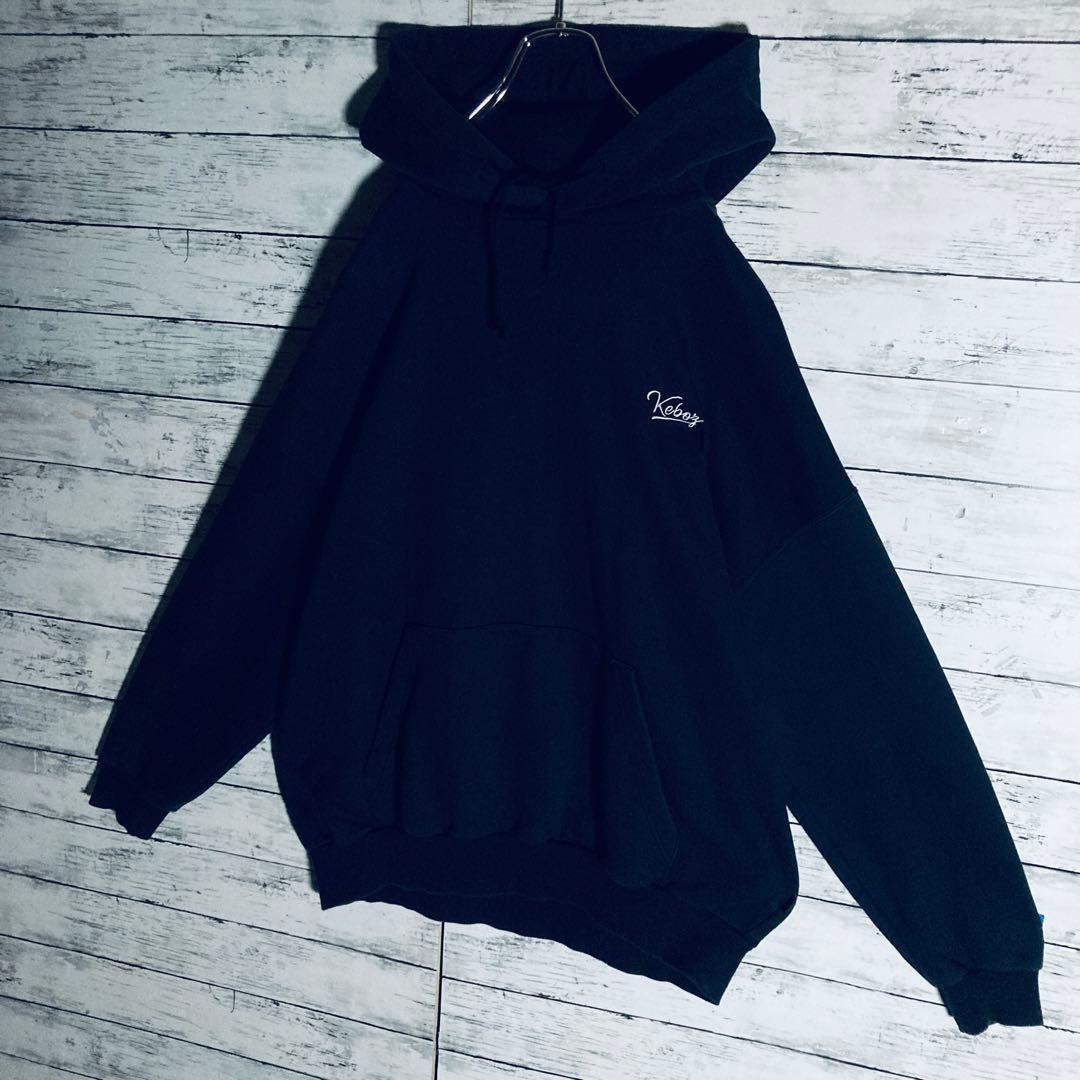 【オーバーサイズ】ケボズ☆バックビッグロゴ　サークル刺繍　パーカー　3XL相当