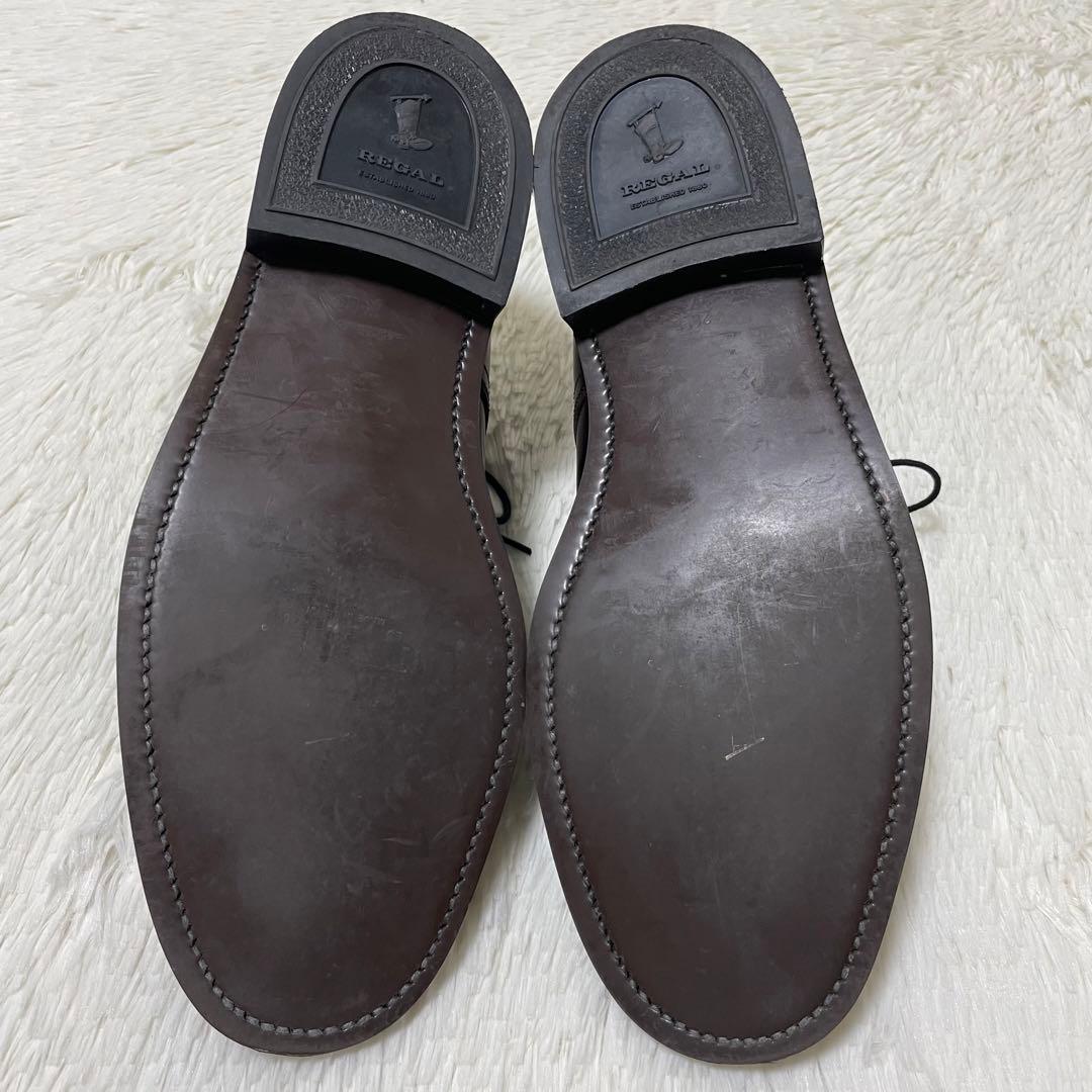 極美品✨リーガル　プレーントゥ 26cm ブラウン　定価3.3万　オンオフ兼用