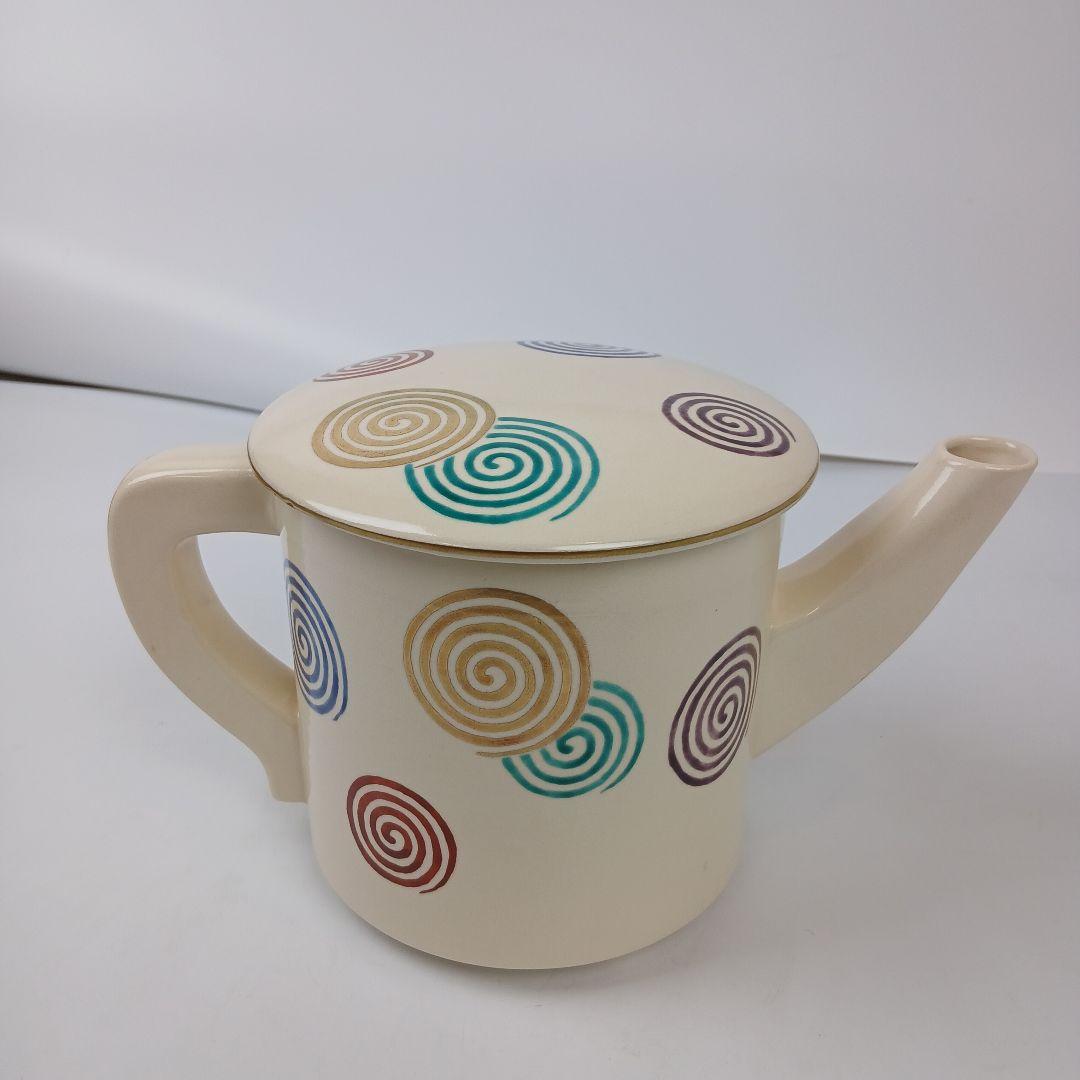 【美品】片口水次 茶道具 京焼 渦絵 山川巌 陶器製