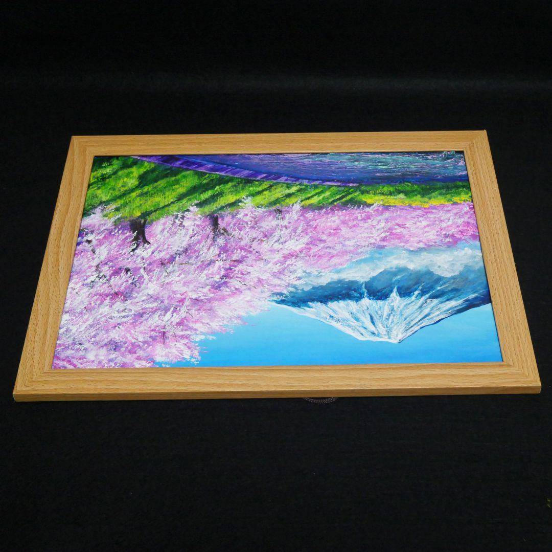 油絵 油彩 油彩画 絵 絵画【龍巌淵の桜】